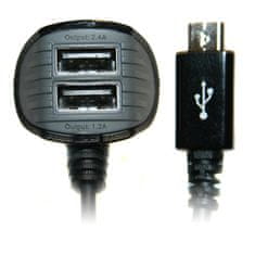 Pama AVTOPOLNILEC 12/24V Micro USB z 2x USB vhodom, moč 4,8A