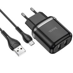 Pametni hišni polnilec N3 18W z 3.0 QC USB vtičem in s polnilnim kablom Type C črn