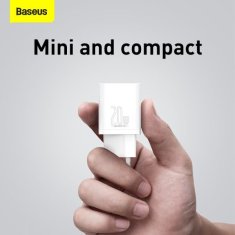 BASEUS Adapter hišni polnilec 220V Super-SI Quick Charge 20W vhod Type C - Original (EU Blister) bel