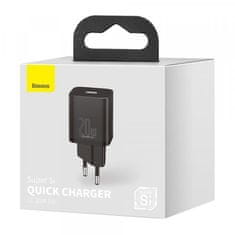 BASEUS Adapter hišni polnilec 220V Super-SI Quick Charge 20W vhod Type C - Original (EU Blister) črn