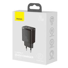 Adapter CCXJ-B01 hišni polnilec 220V Super-SI Quick Charge 20W vhod USB A in Type C - Original (EU Blister) črn