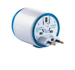 Univerzalni HIŠNI POLNILEC 220V + 2x USB 2.1A - SVETOVNI HIŠNI POLNILEC - ADAPTER / PRETVORNIK