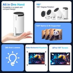 Smart Plus Mini projektor HY300 Pro Android 11 HD WiFi 260 ANSI Mini projektor HY300 Pro Android 11 HD WiFi 260 ANSI