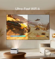 Byintek Projektor BYINTEK LOVE U12 Full HD 1080P | Podpora 4K | 800 ANSI lumnov | WiFi 6 in Bluetooth 5.2 | Android Domači kino