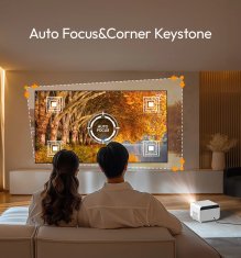 Byintek Projektor BYINTEK LOVE U12 Full HD 1080P | Podpora 4K | 800 ANSI lumnov | WiFi 6 in Bluetooth 5.2 | Android Domači kino