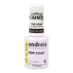 Andreia Učvrščevalnik Laka za Nohte Andreia Cotton Candy Top Coat Nº 01 Milky White 10,5 ml