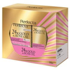 shumee 24K zlato &amp; Rose Oil set krema za obraz 70+ 50 ml + krema za oči 15 ml