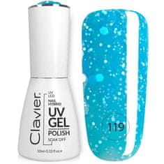 shumee Luksuzni hibridni lak s holografskimi delci 119 Cooler Blue 10ml