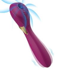 shumee Dr.Love dvostranski vibrator z 9 načini vibriranja in sesanja Violet