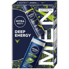 shumee Men Deep Energy set 3v1 gel za tuširanje 250 ml + antiperspirant v spreju 150 ml