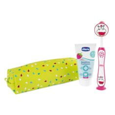 shumee Always Smiling potovalni set zobna pasta 50ml + zobna ščetka + etui 3-6l Hippo