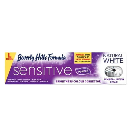 shumee Natural White Sensitive Purple Toothpaste belilna pasta za preobčutljive zobe 100 ml