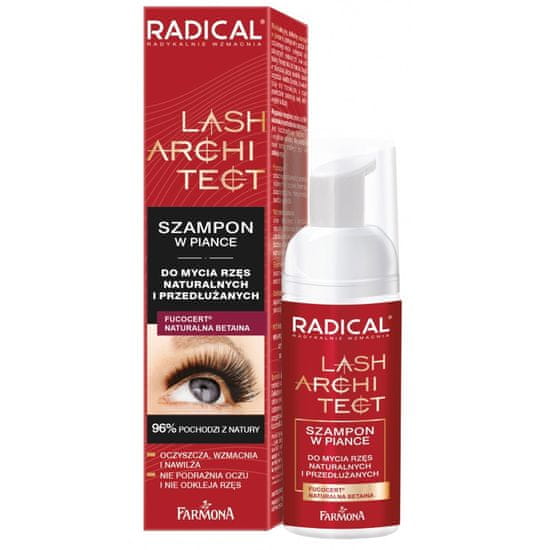 shumee Radical Lash Architect penasti šampon za umivanje naravnih in podaljšanih trepalnic 50 ml