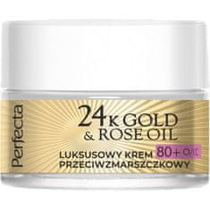 shumee 24K zlato &amp; Rose Oil luksuzna dnevna in nočna krema proti gubam 80+ 50 ml