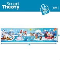 Colorbaby Otroške puzzle Colorbaby Artic 4 v 1 174 Kosi 136 x 34 cm (6 kosov)