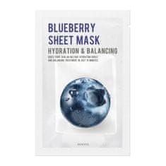 shumee Blueberry Sheet Mask vlažilna maska v lističih z jagodami 22 ml