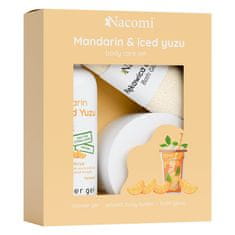 shumee Mandarin &amp; Iced Yuzu set gel za tuširanje 300 ml + maslo za telo 100 ml + kopalne rokavice