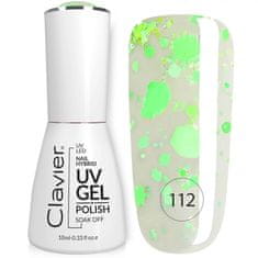 shumee Luksuzni hibridni lak s holografskimi delci 112 Bubbly Green 10ml