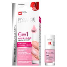 shumee Nail Therapy Professional 6v1 Care &amp; Barvni koncentrirani balzam za nohte, ki daje Shimmer Pink barvo 5 ml