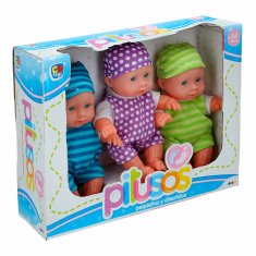 Colorbaby Komplet lutk Colorbaby Pitusos 3 Kosi 20 cm 13 x 20 x 6,5 cm 6 kosov