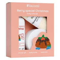 shumee Berry Special Christmas set gel za tuširanje 300 ml + maslo za telo 100 ml + kopalne rokavice