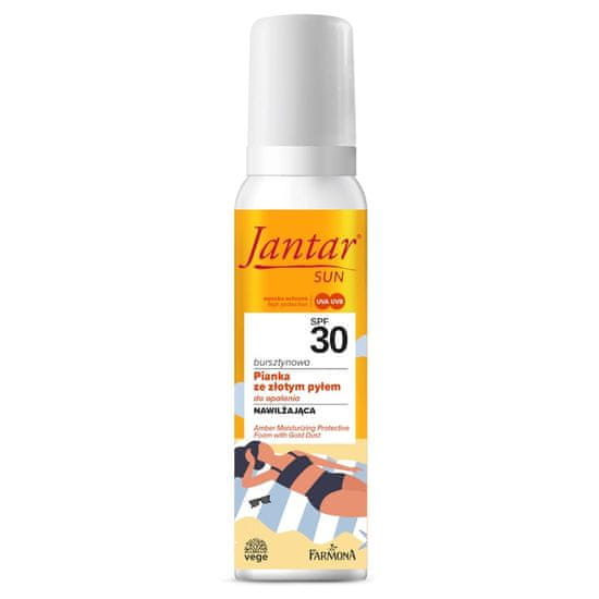 shumee Jantar Sun jantarna zaščitna pena z zlatim prahom SPF30 150 ml