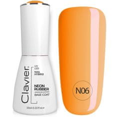 shumee Luxury Neon Rubber Base barvna gumijasta podlaga N06 Orange Rainbow 10 ml