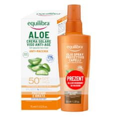 shumee Aloe Sun set kreme za obraz SPF50 75 ml + olje za lase 100 ml