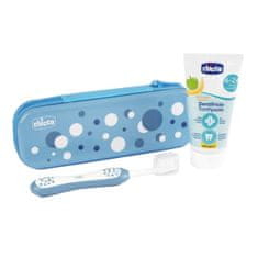 shumee Always with a Smile set zobna pasta 50ml + zobna ščetka + etui 6-36m Indigo