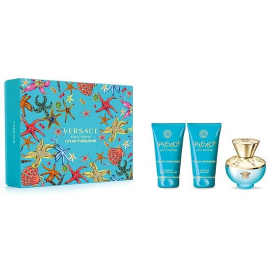 shumee Dylan Turquoise Pour Femme set toaletna voda v spreju 50 ml + gel za prhanje 50 ml + gel za telo 50 ml