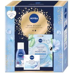 shumee Skin Boost set osvežilna dnevna krema 50 ml + dvofazni odstranjevalec ličil za oči 125 ml + vlažilna maska v lističih 1 kos