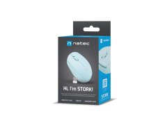 Miška Natec STORK/Office/Optical/1 600 DPI/Wireless USB/Blue