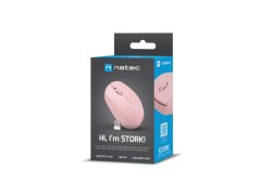 Miška Natec STORK/Office/Optical/1 600 DPI/Wireless USB/Pink