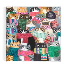 Galison Winter Cats Puzzle 500 kosov