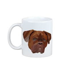 Artdog Dogue de Bordeaux, French Mastiff, Bordeauxdog - skodelica z geometrijsko podobo psa in napisom Art-Dog