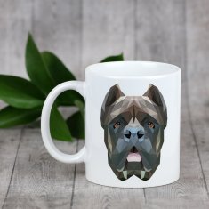 Artdog Cane Corso, italijanski cane corso - skodelica z geometrijsko podobo psa in napisom Art-Dog