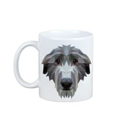 Artdog Deerhound, Scottish Deerhound - skodelica z geometrijsko podobo psa in napisom Art-Dog