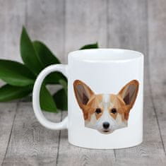 Artdog Pembroke Welsh Corgi - skodelica z geometrijsko podobo psa in napisom Art-Dog