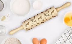 Artdog Bavarian Mountain Hound - rolling pin with a dog, decorating cookies with a rolling pin in patterns, a gift for the ceramicist of the Art-Dog brand