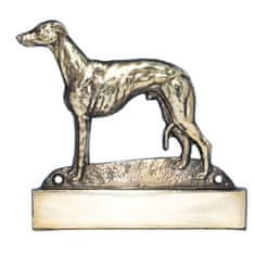 Artdog Whippet - naslovna tablica s psom, medeninasta tablica, personaliziran napis za vrata z blagovno znamko Art-Dog