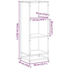 Vidaxl Knjižna omara dimljeni hrast 40x35x107,5 cm inženirski les