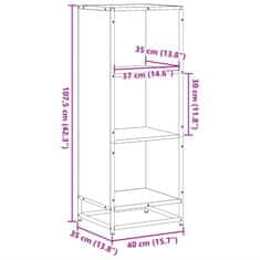 Vidaxl Knjižna omara siva sonoma 40x35x107,5 cm