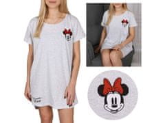 Disney Minnie Mouse DISNEY Siva melanžna nočna srajca s kratkimi rokavi, ženska S