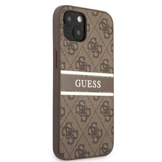 Guess Guess 4G Printed Stripe - Ohišje za iPhone 13 Mini (rjavo)