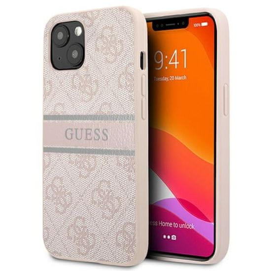 Guess Guess 4G Printed Stripe - Ohišje za iPhone 13 Mini (roza)