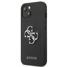 Guess Guess Saffiano 4G Big Silver Logo - Ohišje za iPhone 13 Mini (črno)