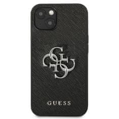 Guess Guess Saffiano 4G Big Silver Logo - Ohišje za iPhone 13 Mini (črno)