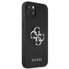 Guess Guess Saffiano 4G Big Silver Logo - Ohišje za iPhone 13 Mini (črno)