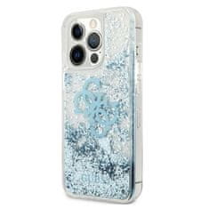 Guess Guess Liquid Glitter 4G Big Logo - Ohišje za iPhone 13 Pro (modro)