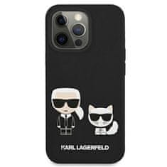 Karl Lagerfeld Karl Lagerfeld Slilicone Karl &amp; Choupette - Ohišje za iPhone 13 (črno)